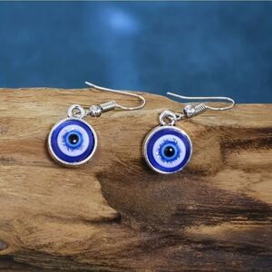 Evil Eye earrings Mediterranean Pendant Enamel Dangle Earrings Retro